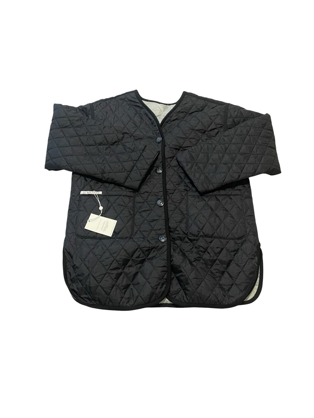 LA Relaxed Black Quilted Oversized Jacket SIZE S/M